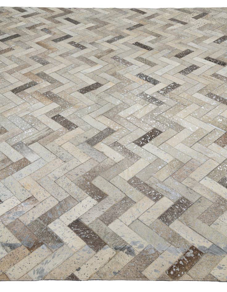 Detail image of 8' x 9' 10 Cowhide Leather Rug