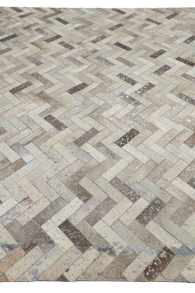 8' x 9' 10 Cowhide Leather Rug