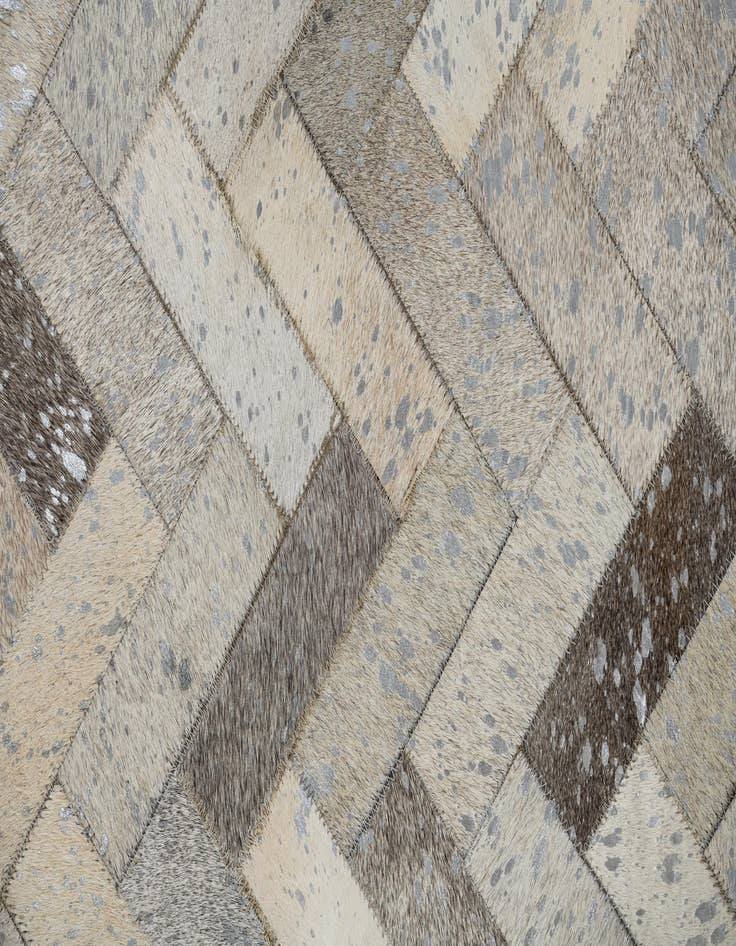 Detail image of 8' x 9' 10 Cowhide Leather Rug