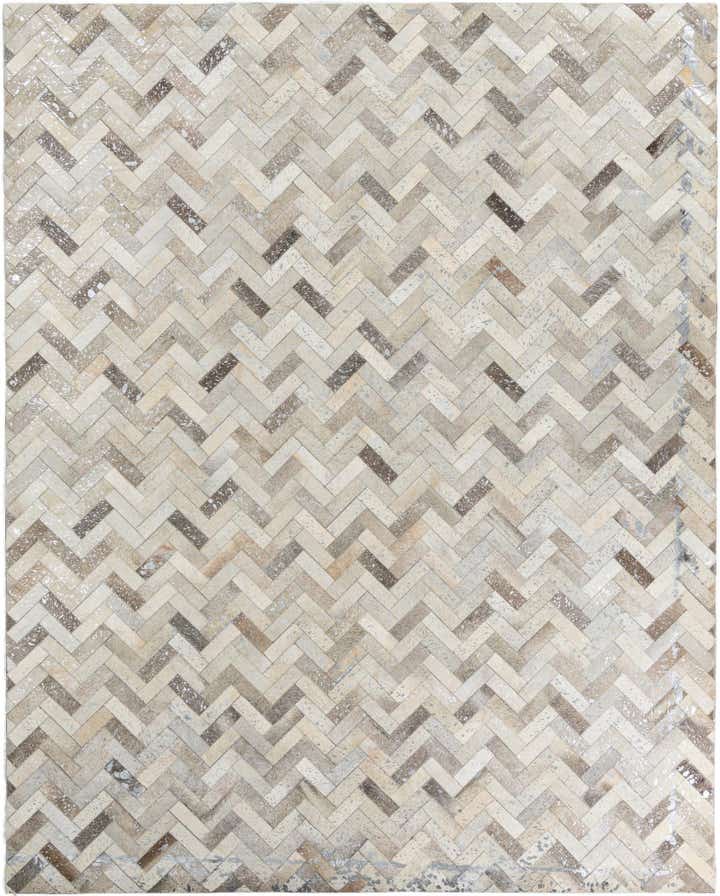 8' x 9' 10 Cowhide Leather Rug