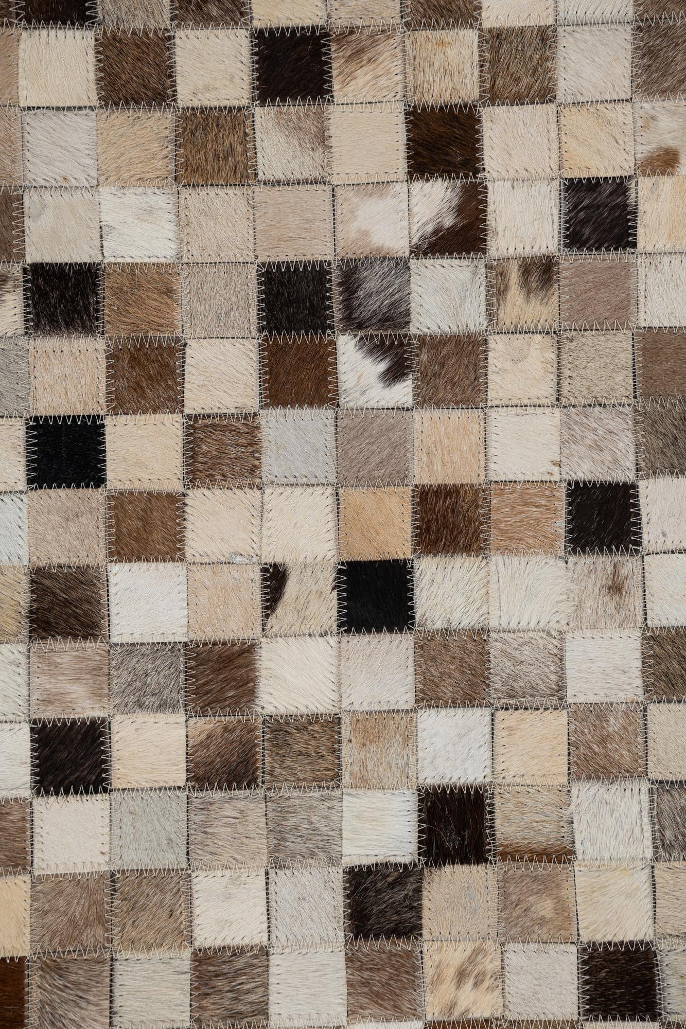5' x 7' 10 Cowhide Leather Rug