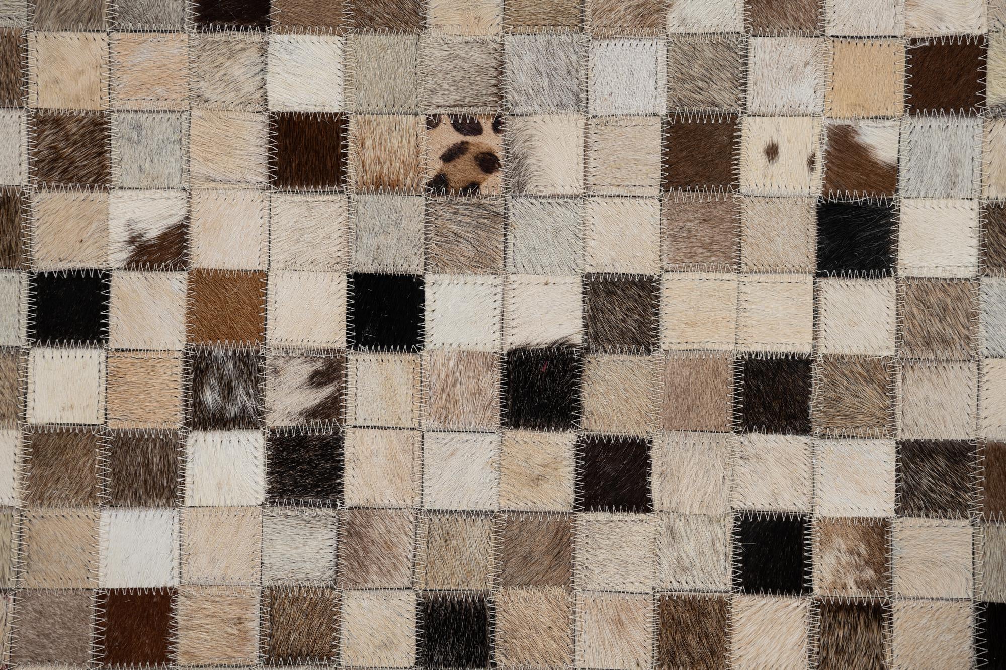 5' x 7' 10 Cowhide Leather Rug