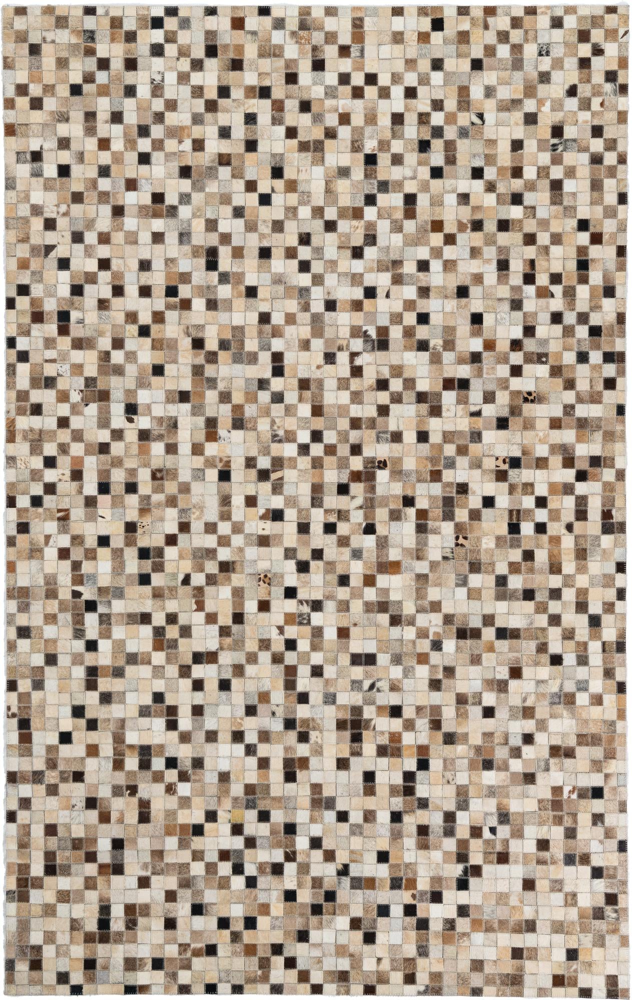 5' x 7' 10 Cowhide Leather Rug