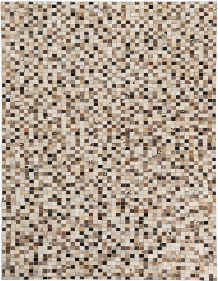 Detail image of 5' x 7' 10 Cowhide Leather Rug