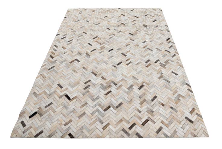 Detail image of 5' 3 x 7' 5 Cowhide Leather Rug