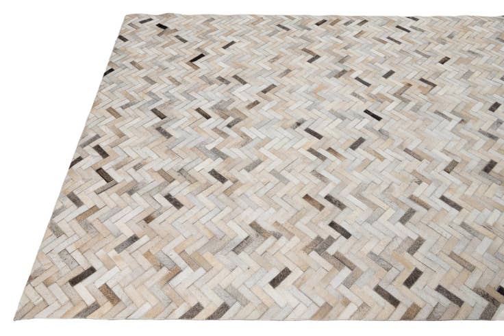 Detail image of 5' 3 x 7' 5 Cowhide Leather Rug