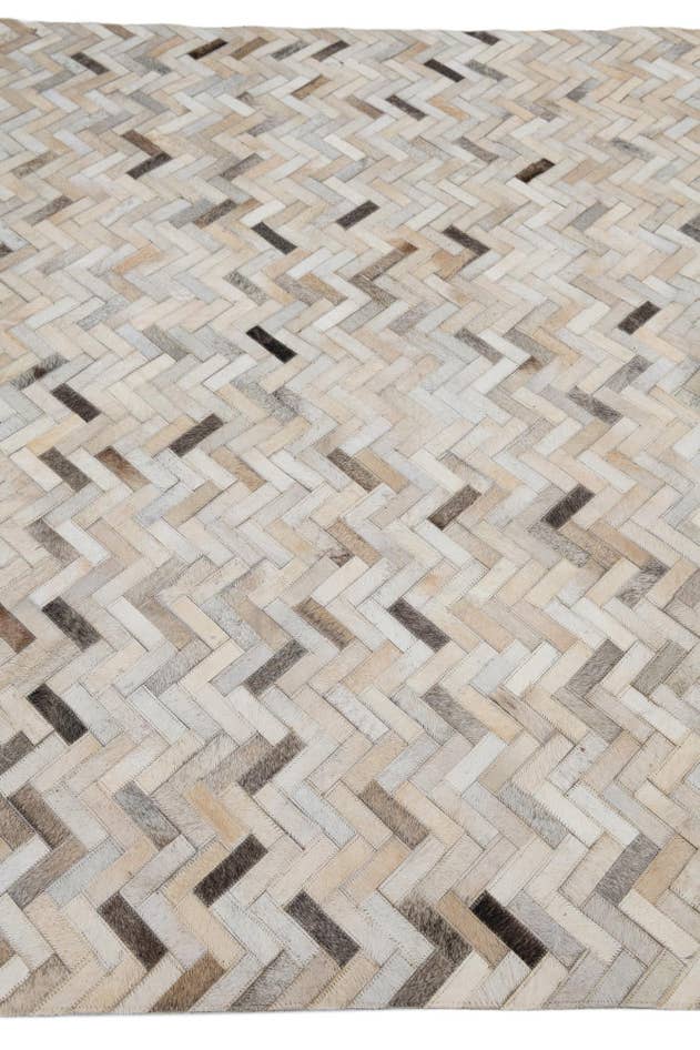 Detail image of 5' 3 x 7' 5 Cowhide Leather Rug