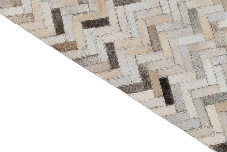 Detail image of 5' 3 x 7' 5 Cowhide Leather Rug