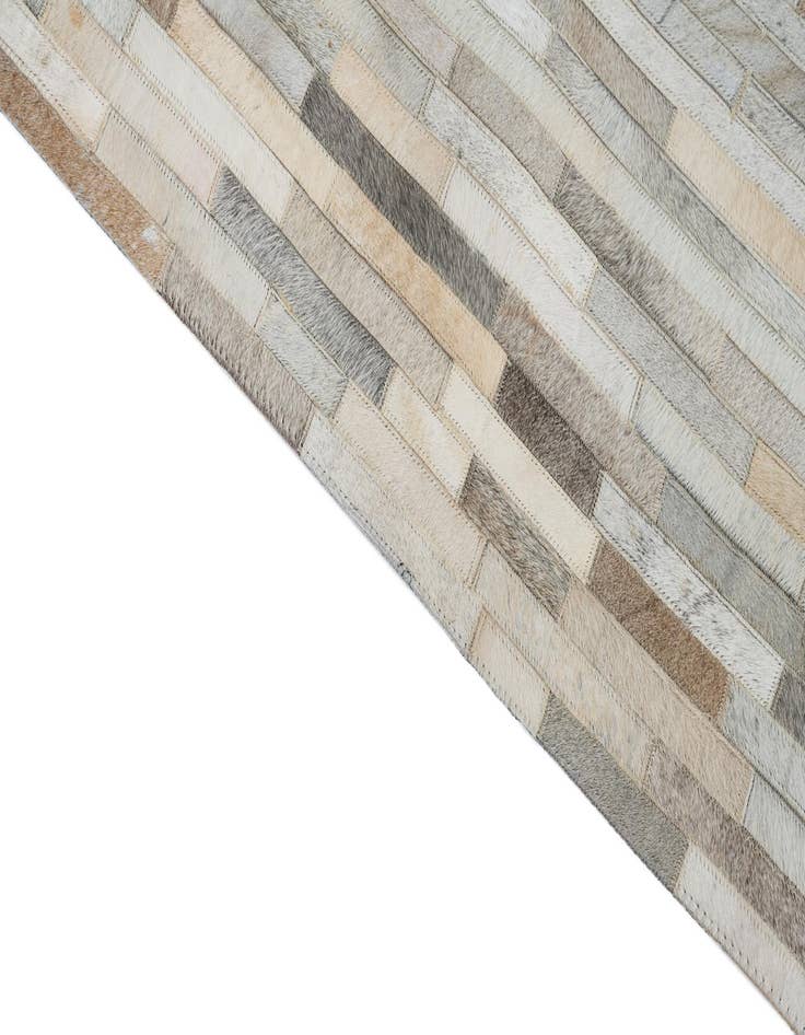 Detail image of 5' 1 x 8' Cowhide Leather Rug