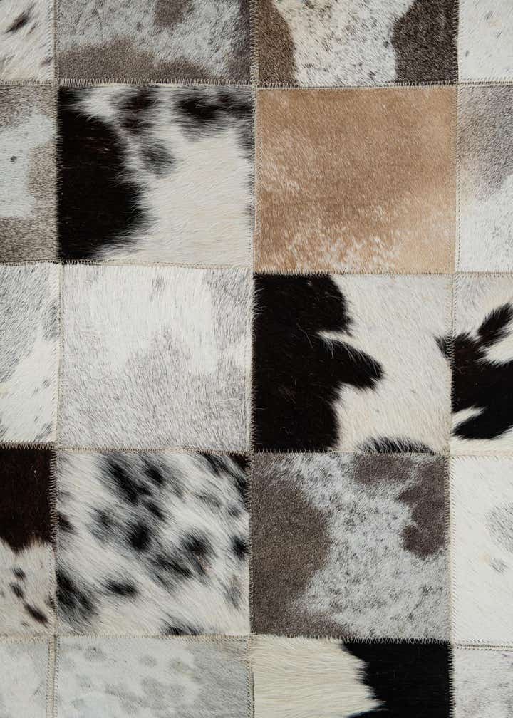 5' 1 x 8' Cowhide Leather Rug