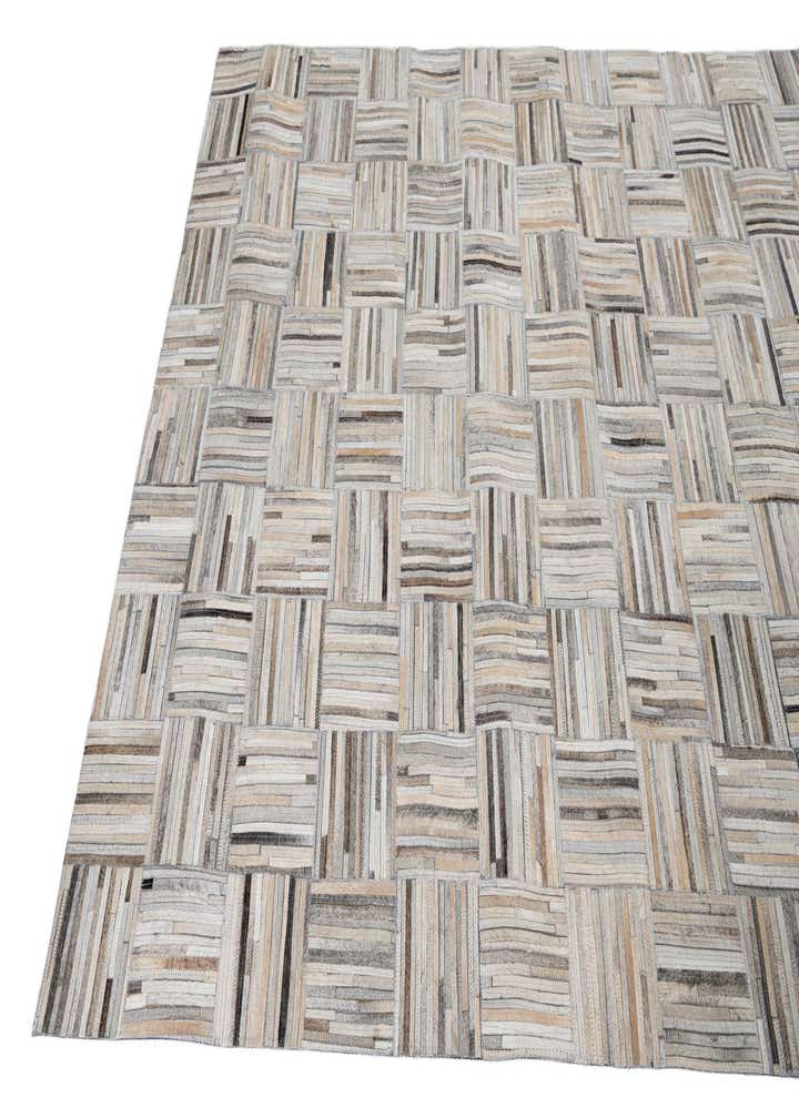 5' x 7' 9 Cowhide Leather Rug