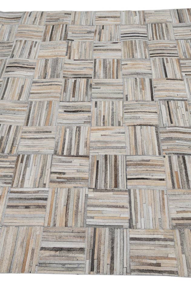 Detail image of 5' x 7' 9 Cowhide Leather Rug