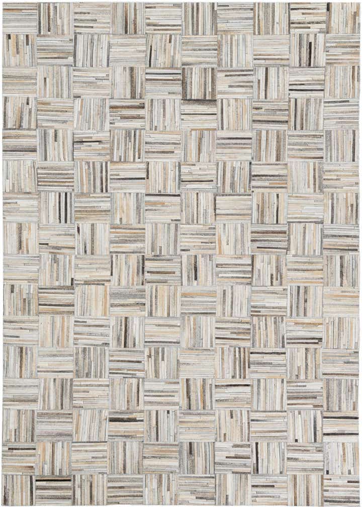 5' x 7' 9 Cowhide Leather Rug