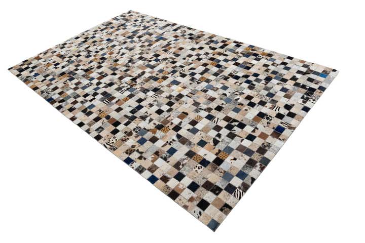 5' x 8' Cowhide Leather Rug