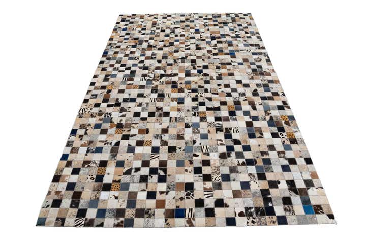 5' x 8' Cowhide Leather Rug