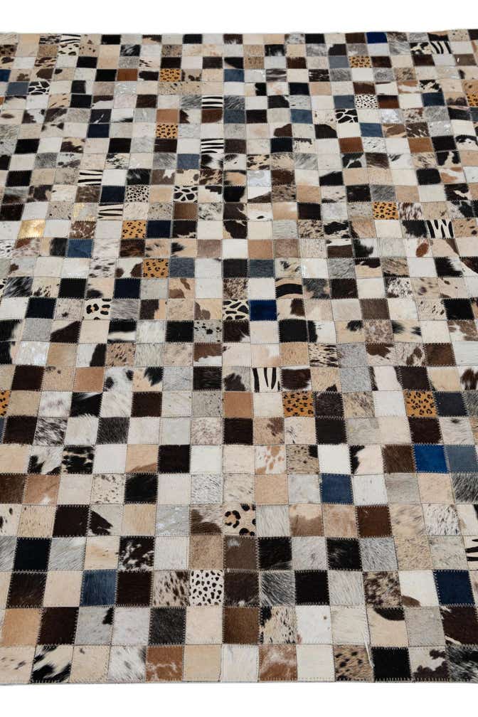 5' x 8' Cowhide Leather Rug