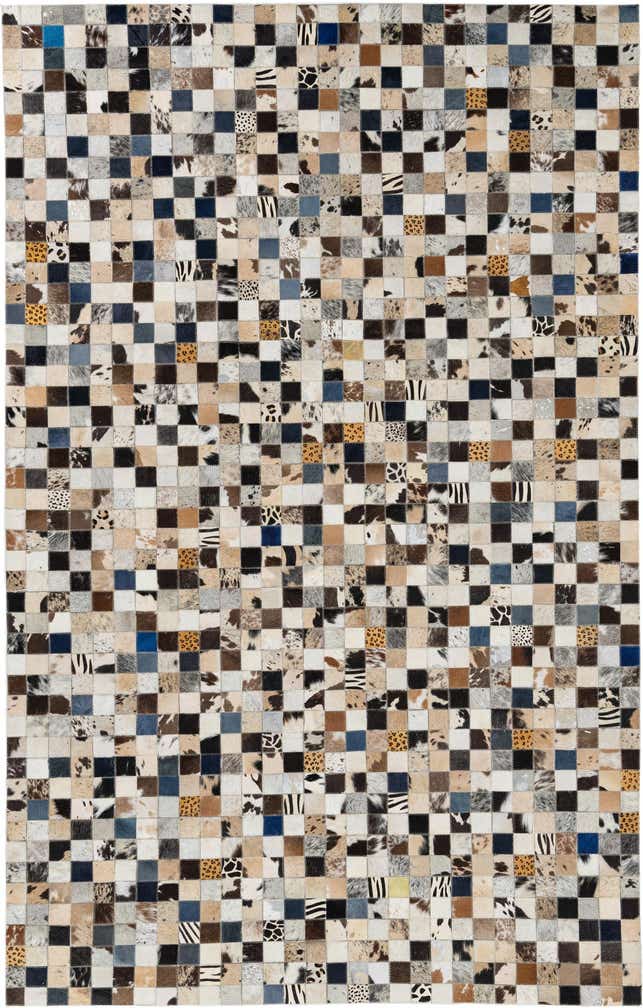 5' x 8' Cowhide Leather Rug