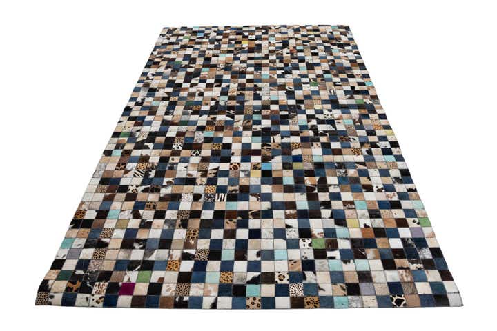 5' x 8' Cowhide Leather Rug