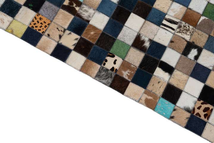 5' x 8' Cowhide Leather Rug