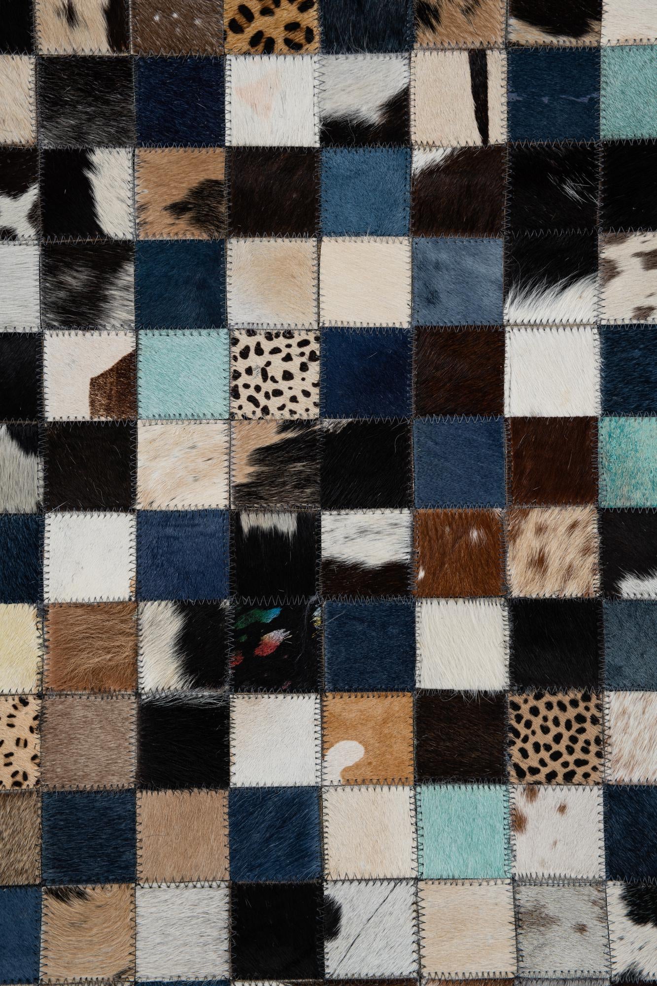 5' x 8' Cowhide Leather Rug