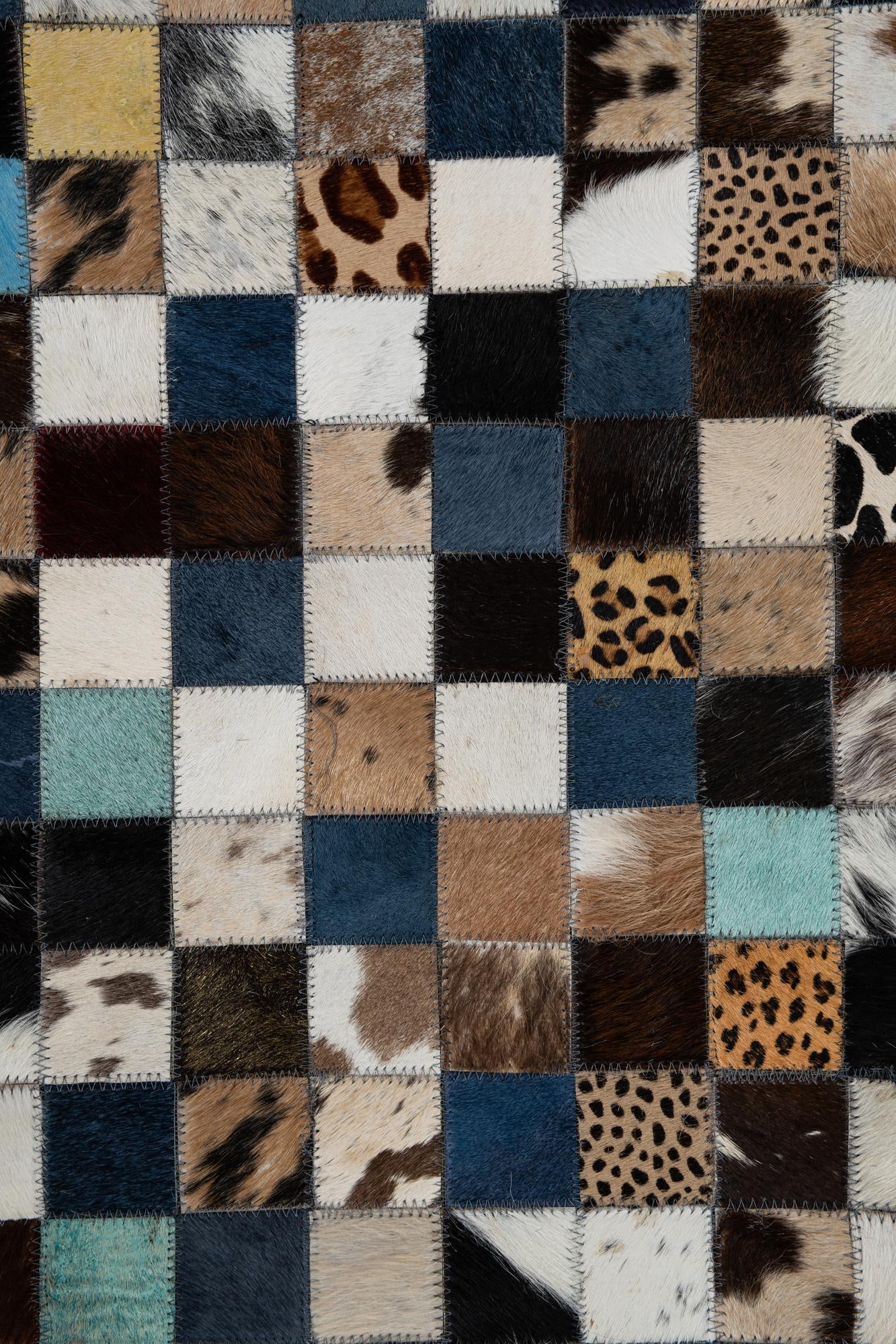 5' x 8' Cowhide Leather Rug