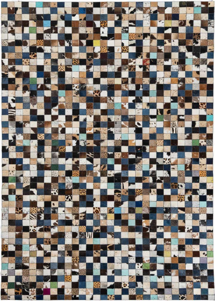 5' x 8' Cowhide Leather Rug