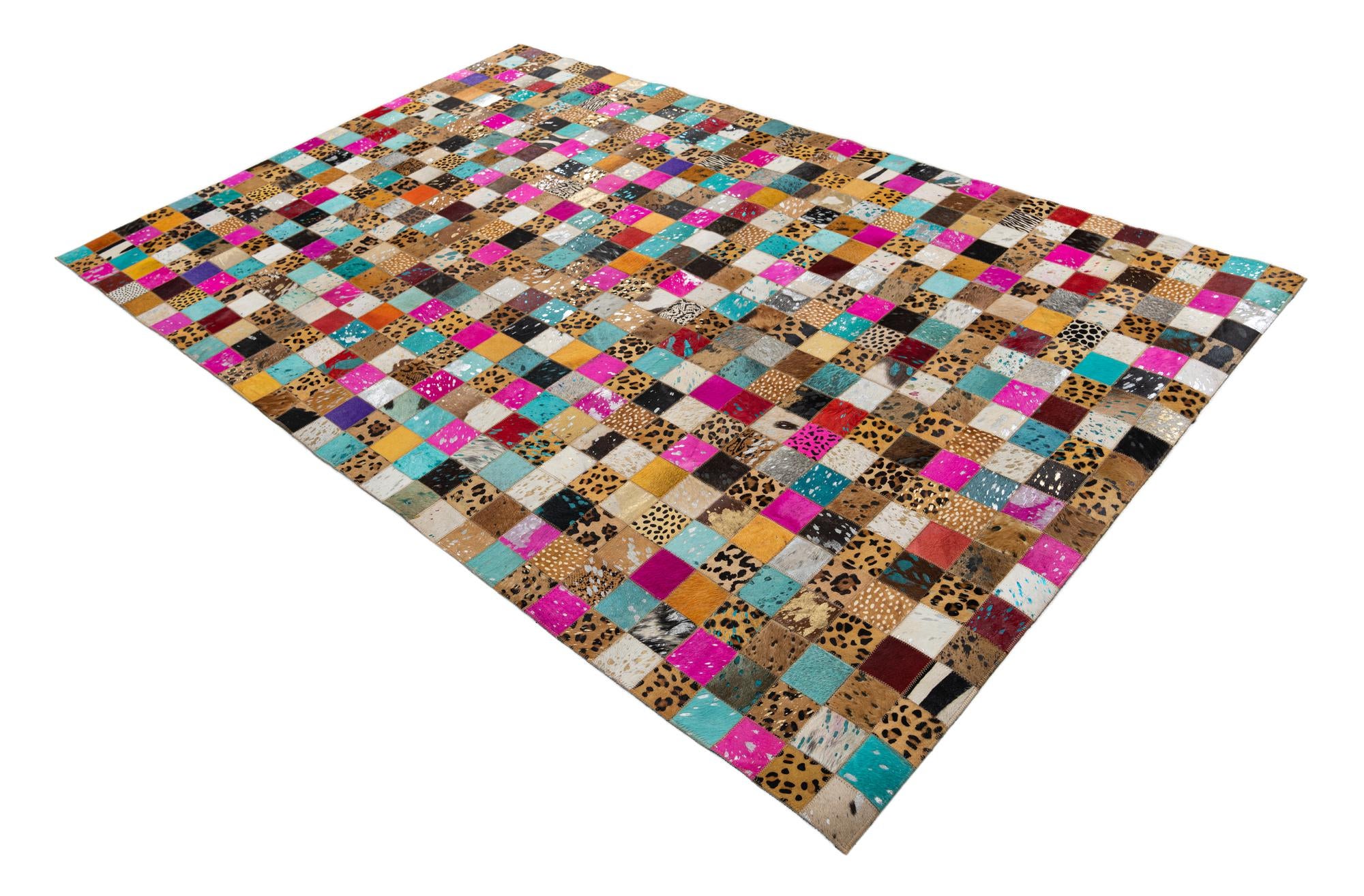 5' x 8' Cowhide Leather Rug