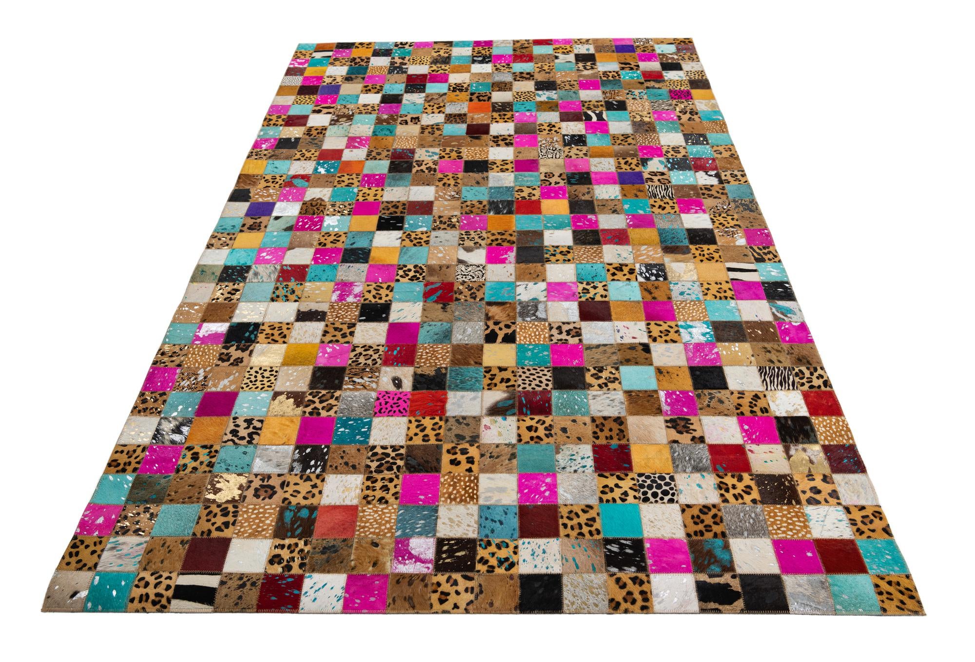 5' x 8' Cowhide Leather Rug