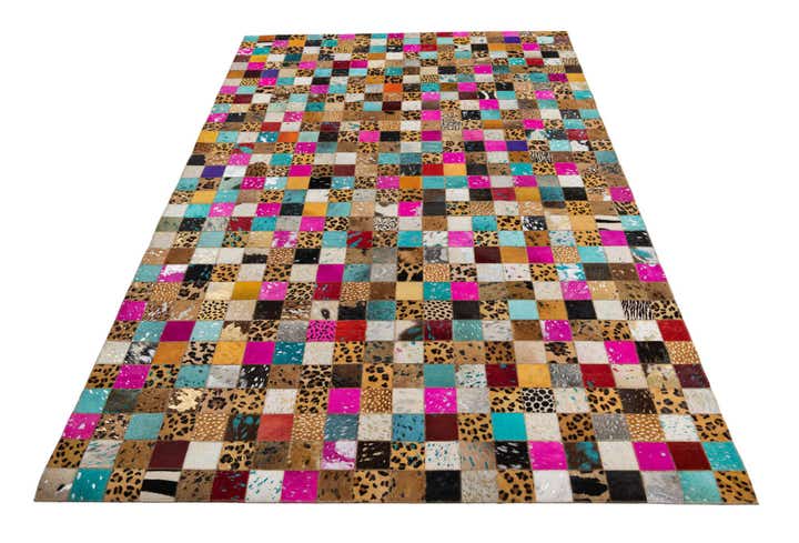 5' x 8' Cowhide Leather Rug
