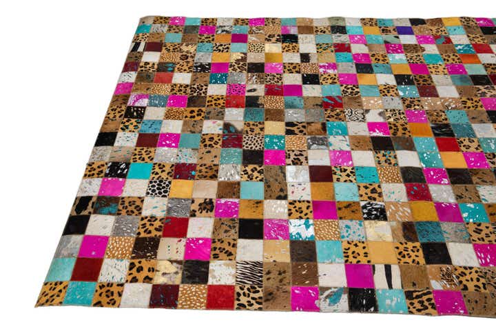 5' x 8' Cowhide Leather Rug