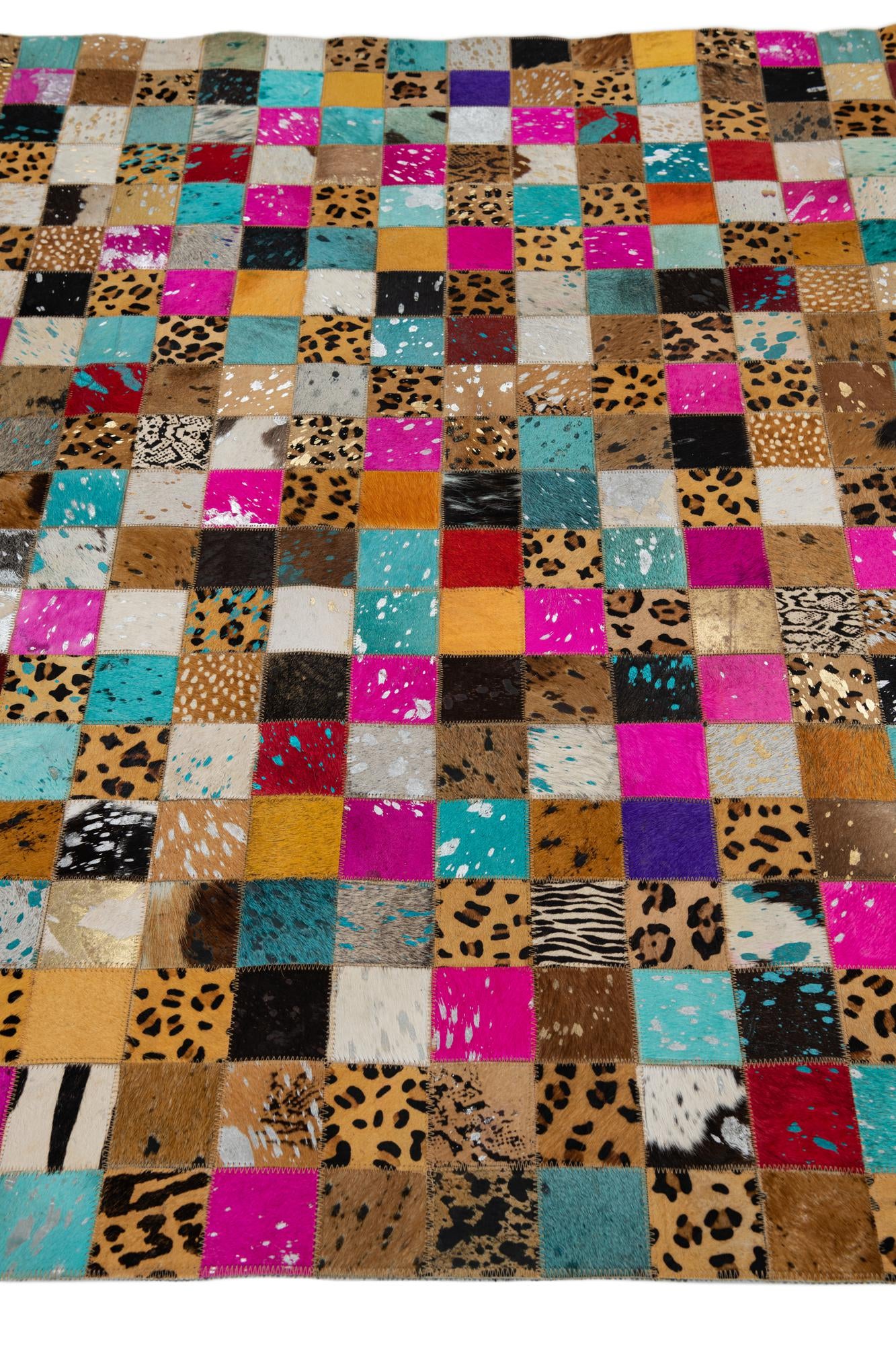 5' x 8' Cowhide Leather Rug