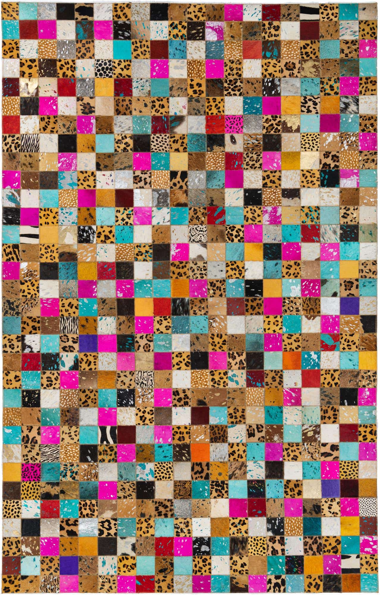 5' x 8' Cowhide Leather Rug