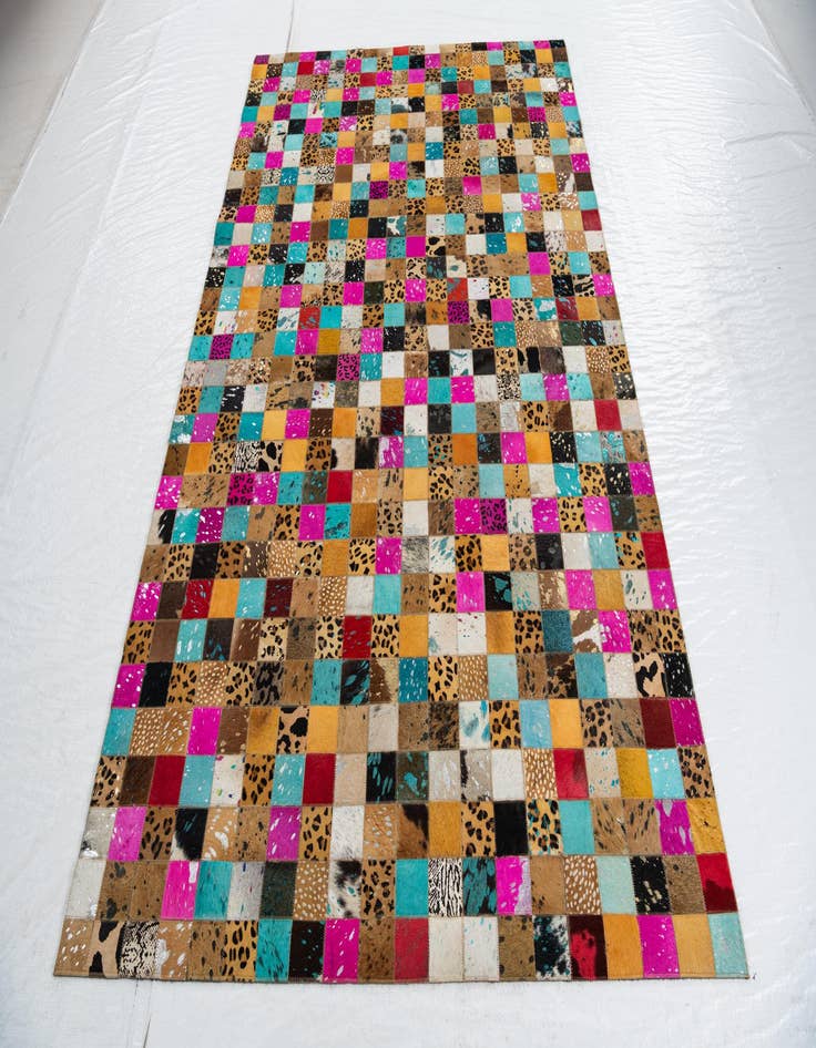 Detail image of 5' 1 x 8' 1 Cowhide Leather Rug