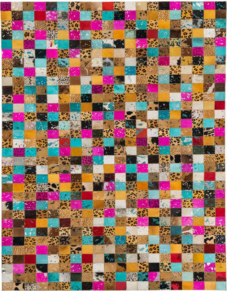 Detail image of 5' 1 x 8' 1 Cowhide Leather Rug