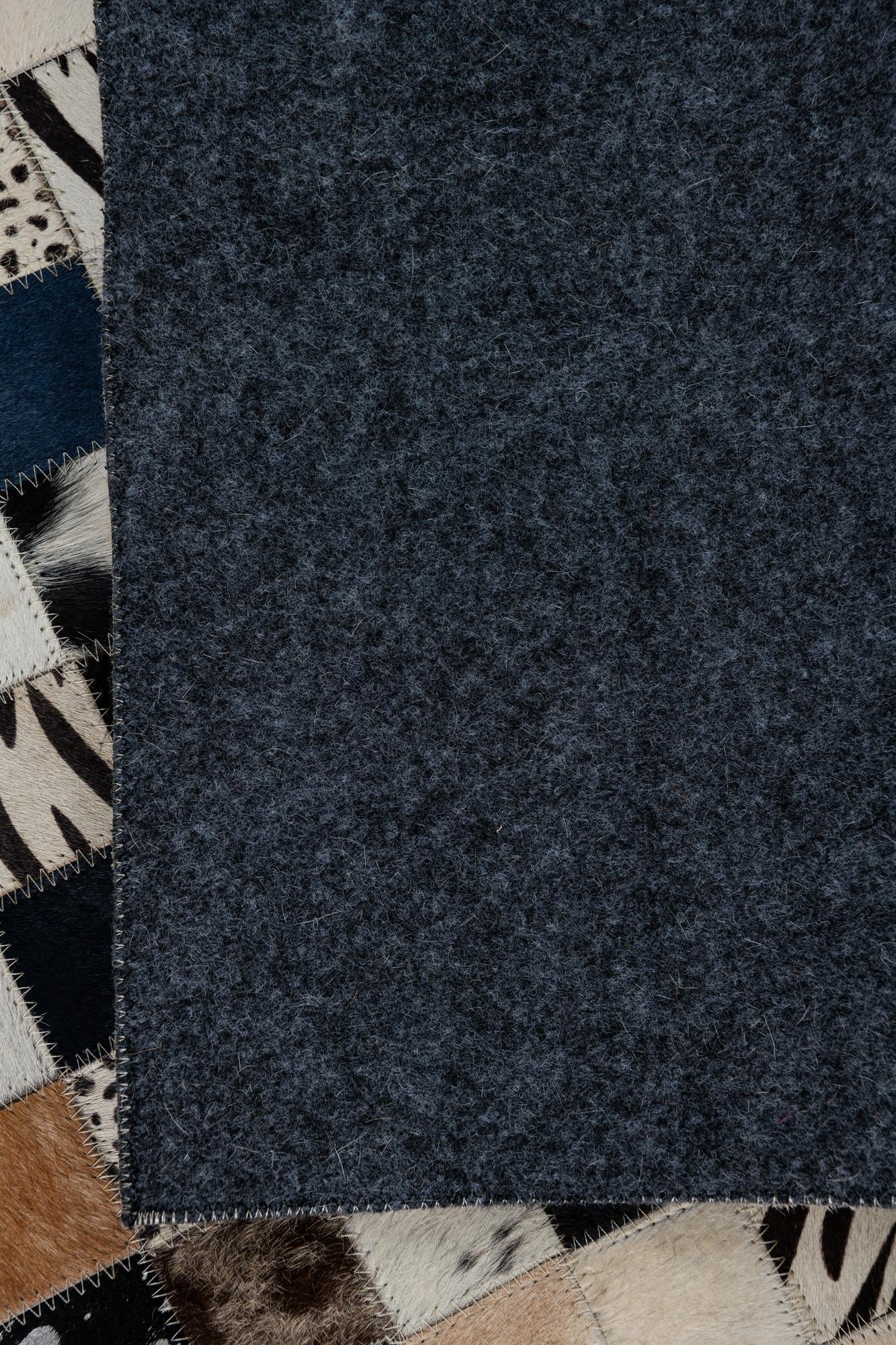 5' x 8' Cowhide Leather Rug
