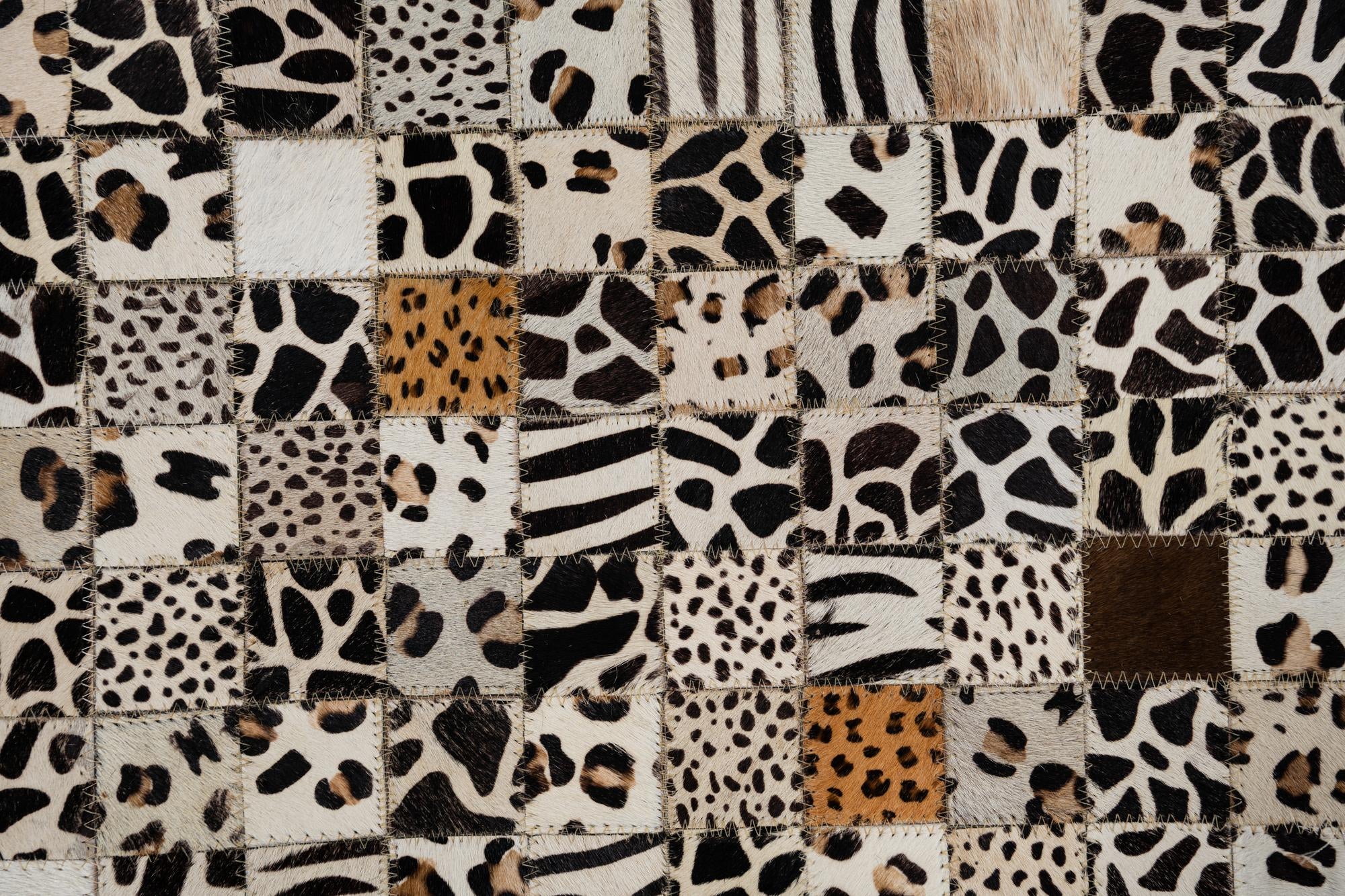 5' x 7' 10 Cowhide Leather Rug