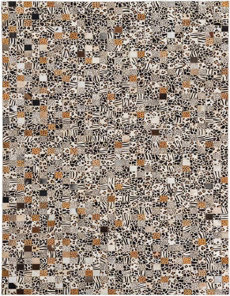 Detail image of 5' x 7' 10 Cowhide Leather Rug