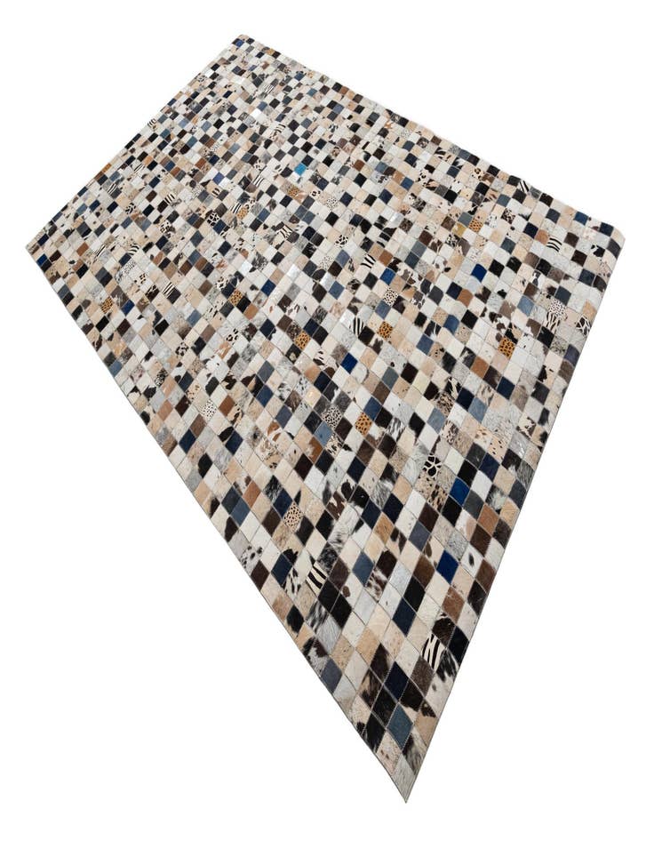 Detail image of 5' 1 x 8' Cowhide Leather Rug