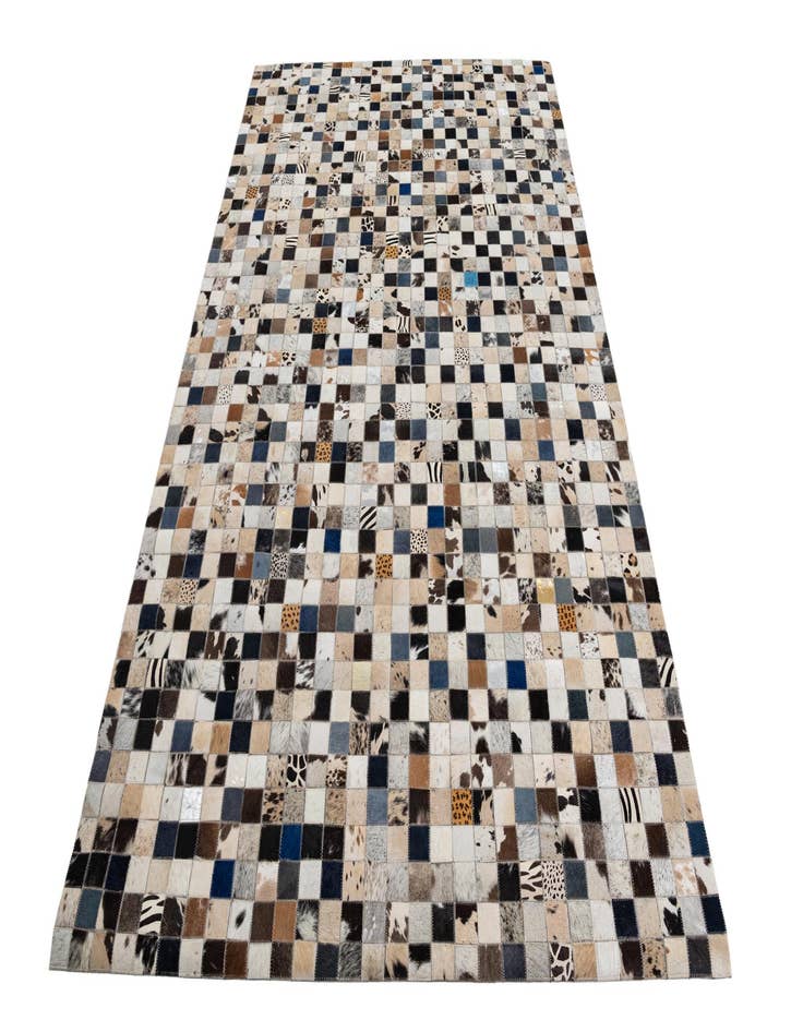 Detail image of 5' 1 x 8' Cowhide Leather Rug