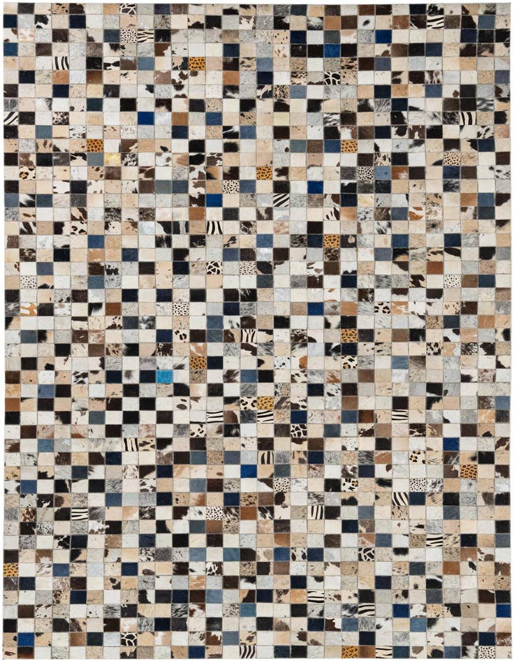 Detail image of 5' 1 x 8' Cowhide Leather Rug