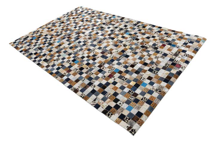 5' x 8' Cowhide Leather Rug