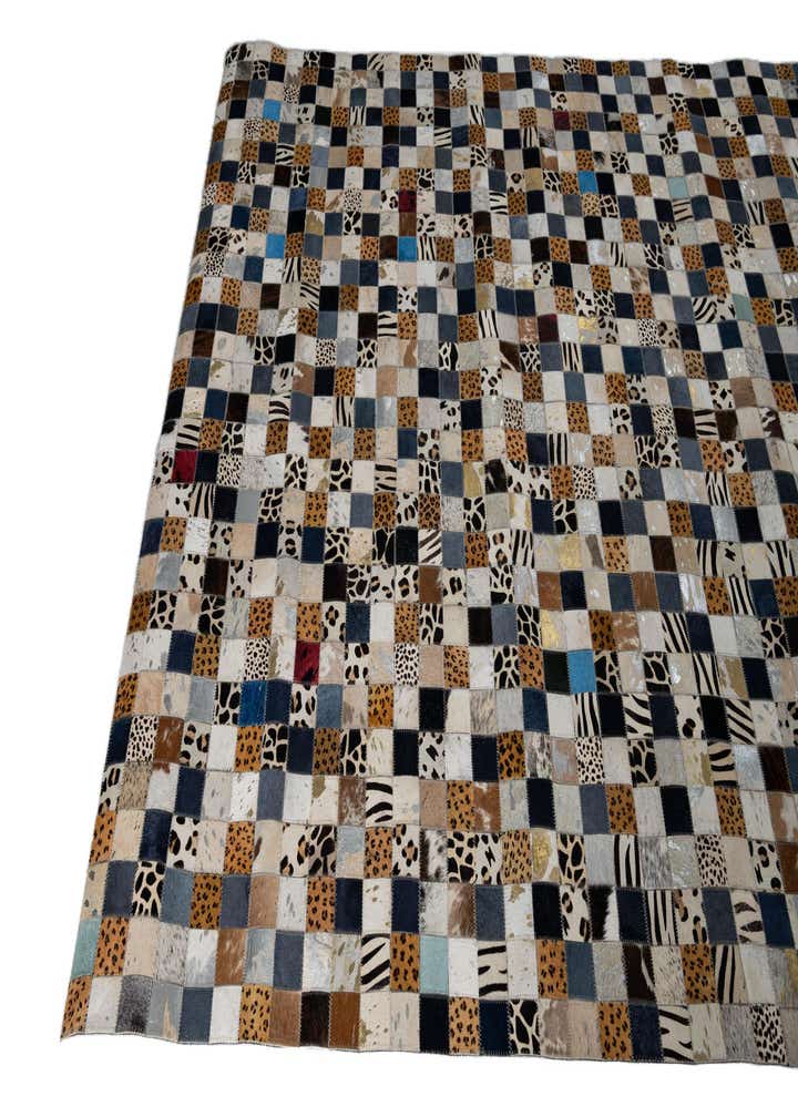 5' x 8' Cowhide Leather Rug