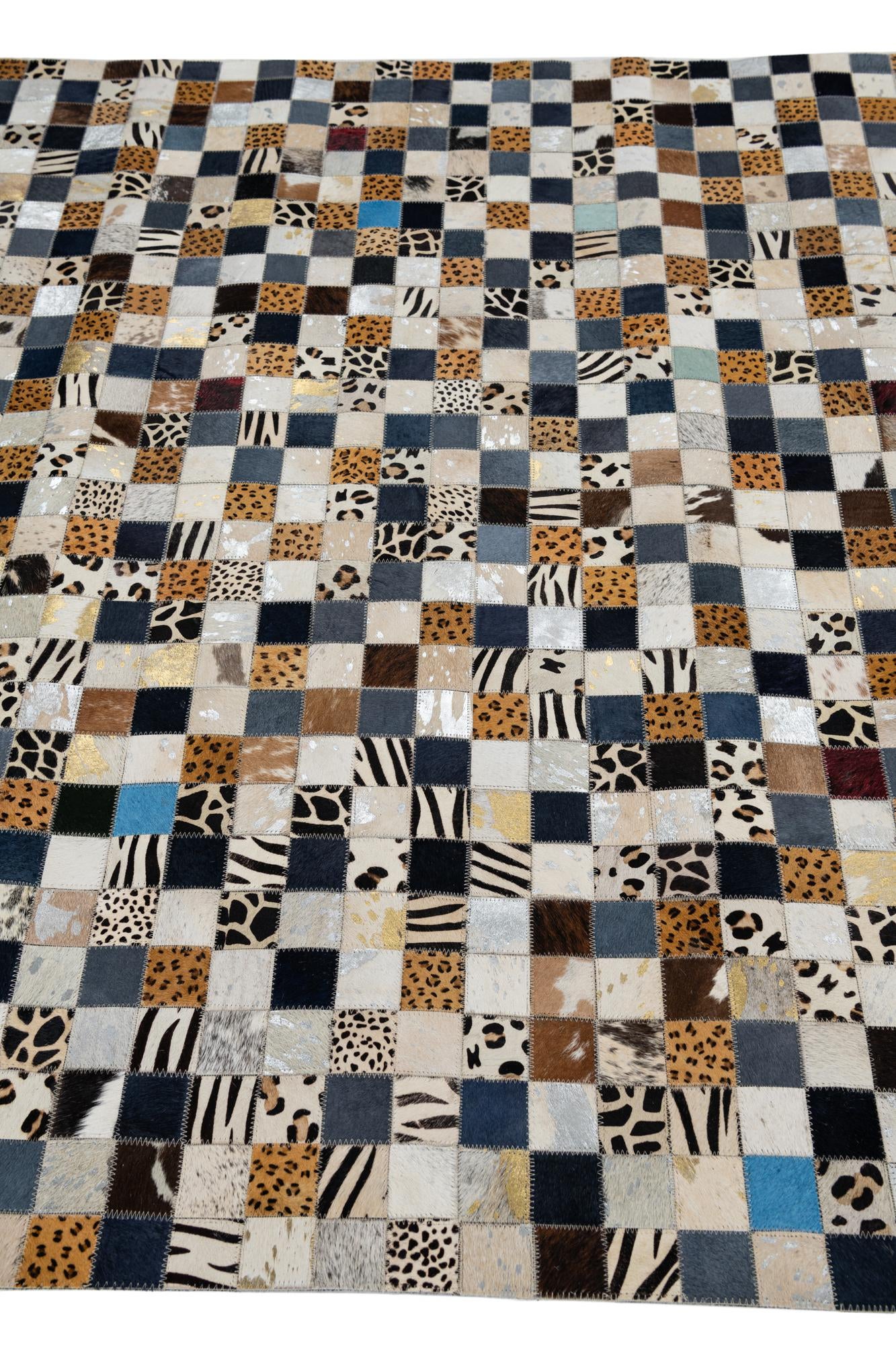 5' x 8' Cowhide Leather Rug