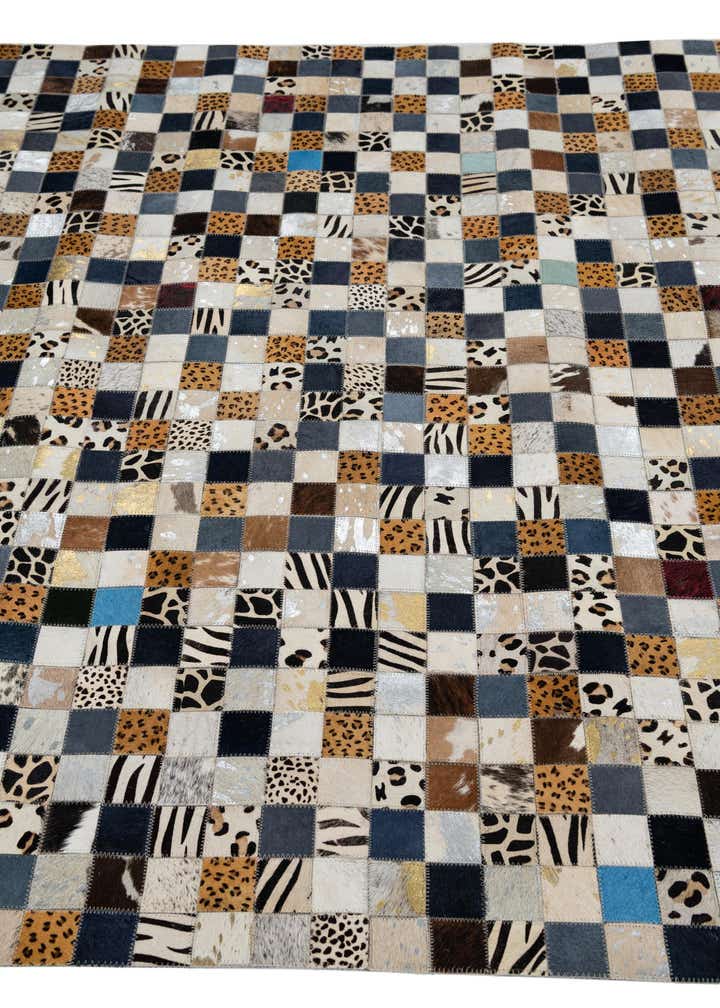 5' x 8' Cowhide Leather Rug