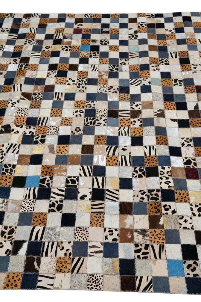 5' x 8' Cowhide Leather Rug