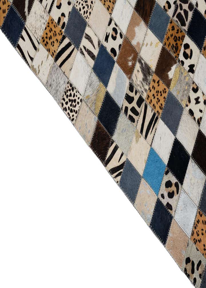 5' x 8' Cowhide Leather Rug