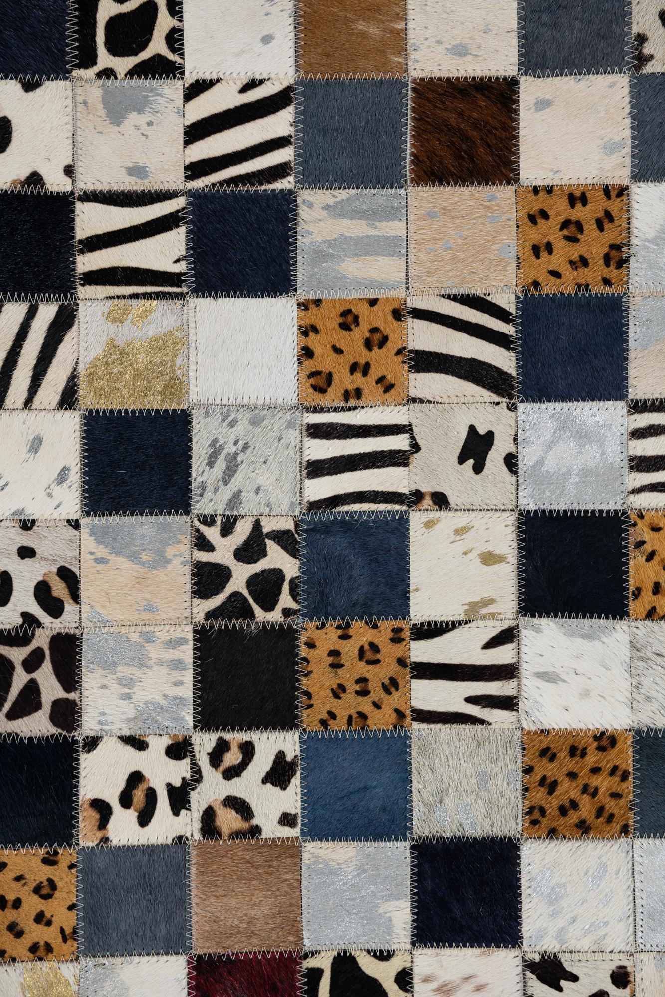 5' x 8' Cowhide Leather Rug
