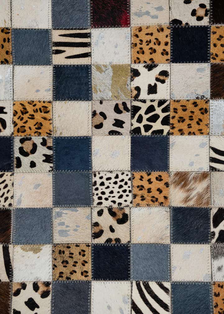 5' x 8' Cowhide Leather Rug