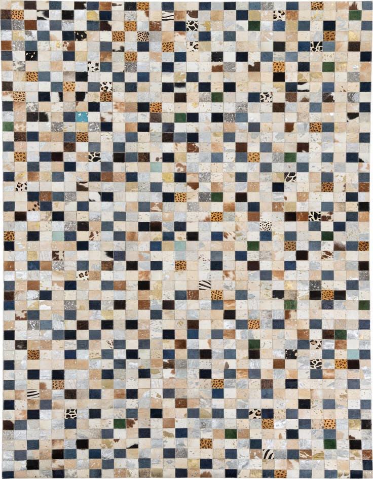 Detail image of 5' 1 x 8' Cowhide Leather Rug