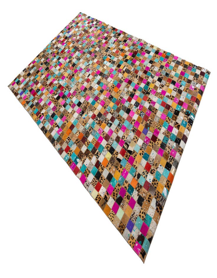 Detail image of 5' 1 x 7' 10 Cowhide Leather Rug